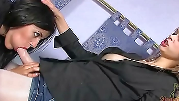 Sucking on a cigarette isn't enough for this slutty girl!