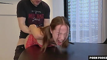 Slutty Girlfriend TIED UP & FUCKED On The Table