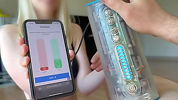 This automatic blowjob machine milked the cum right out of you