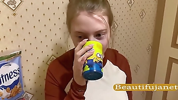 blowjob in the kitchen