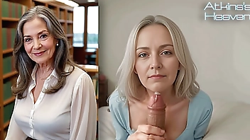 Your Busty Friend's Grandma Helps You Jerk Off